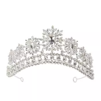 Стеклянные снежинки из сплава «дворец» подходят для дам, свадебных банкетов, аксессуаров для волос, короны