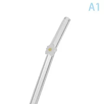 Стеклянные соломинки для цветов, термостойкие, прозрачные, многоразовые, для напитков, чай, кофе, соломинка для бара, аксессуары