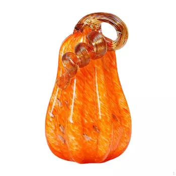 Стеклянные украшения из тыквы, искусственные настольные коллекционные фигурки, креативные декоративные фигурки M