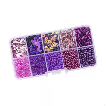 Стеклянный бисер для изготовления ювелирных изделий, круглые смешанные ремесленные свободные блестки, набор колец, шитье синий