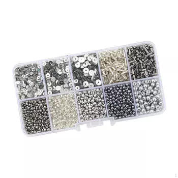 Стеклянный бисер, комплект для изготовления браслетов, ювелирные изделия ручной работы, свободная прокладка, маленькая для серебряный