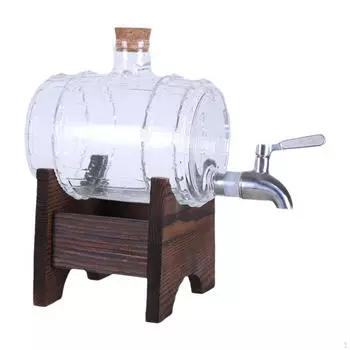 Стеклянный бочонок для холодных напитков Многоцелевой большой емкости для пива и напитков с