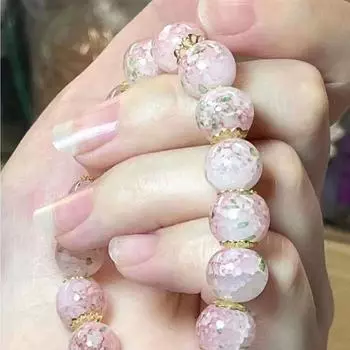 Стеклянный браслет Xiaohongshu с цветком вишни