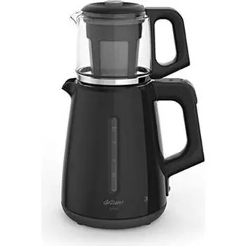 Стеклянный чайник Arzum, чайная машина 1700 Вт - черный AR3061