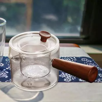 Стеклянный чайник для приготовления чая для цветения 500 мл прозрачный портативный чайник с высоким содержанием боросиликата