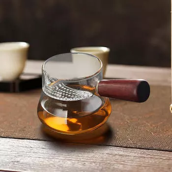 Стеклянный чайник, китайский чайник, аксессуары для церемоний, боковая ручка, ярмарочная чашка для кухни, ресторана Style B