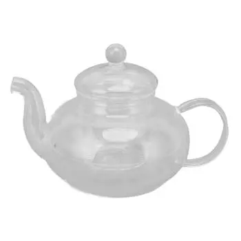 Стеклянный чайник объемом 680 мл с фильтром, термостойкий прозрачный чайник для заваривания листьев и цветов L