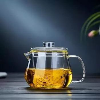 Стеклянный чайник в форме пингвина для китайской чайной церемонии, прозрачный чайный набор, фильтр для чашки, чайник из высокобористого кремния 480/600 мл