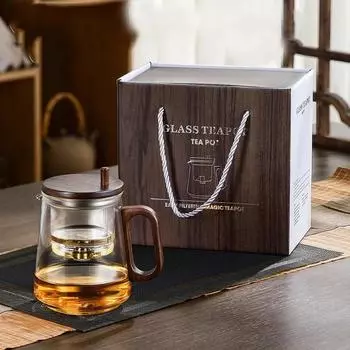 Стеклянный чайный сервиз, цветочные чайники с ситечком для чая, прозрачный стеклянный термостойкий чайник для офиса и дома, стеклянный чайник для заваривания чая