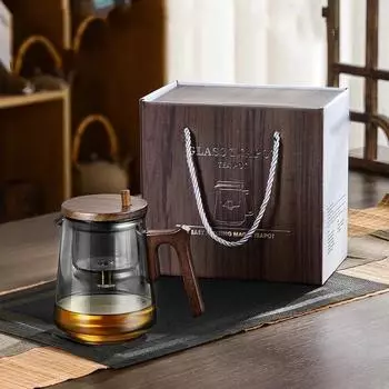 Стеклянный чайный сервиз, цветочные чайники с ситечком для чая, прозрачный стеклянный термостойкий чайник для офиса и дома, стеклянный чайник для заваривания чая