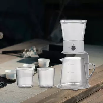 Стеклянный чайный сервиз для преданных белый