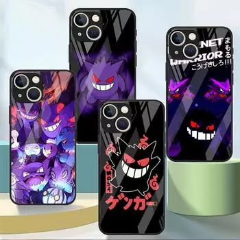 Стеклянный чехол для Apple iPhone 13 11 14 Pro 12 7 8 Plus SE 2022 XR X XS Max 6 6S закаленный чехол для телефона забавный покемон генгар iPhone 14 Pro Max