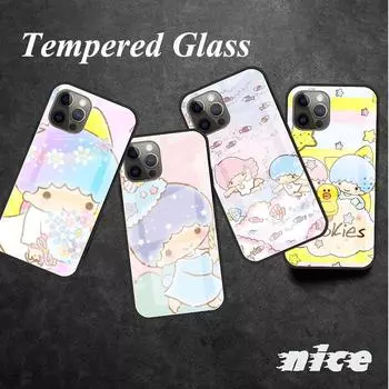 Стеклянный чехол для Apple iPhone 13 Pro 11 14 12 7 8 Plus SE 2022 XR X XS Max 6 6S закаленный чехол для телефона LittleTwinStars iPhone 14 Pro Max