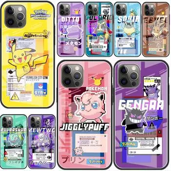 Стеклянный чехол для Apple iPhone 14 13 Pro 11 12 7 8 Plus SE 2022 XR X XS Max 6 6S закаленный чехол для телефона Pokemon Pikachu iPhone 13 Pro Max