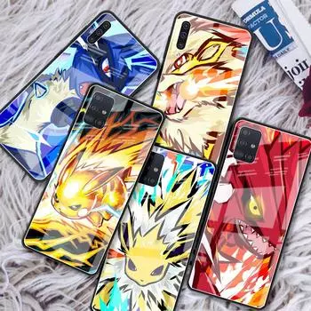 Стеклянный чехол для Samsung Galaxy A12 A51 A52 A71 A32 A31 A21s A42 A50 M51 A41 A11 A02s A70 A30 A10, чехол для телефона, аниме, крутой покемон Samsung M51