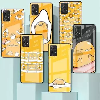 Стеклянный чехол для Samsung Galaxy A52 A71 A50 A51 A70 A21s A31 A72 A10 A12 A30 A22 5G чехол для телефона Gudetama Samsung A41