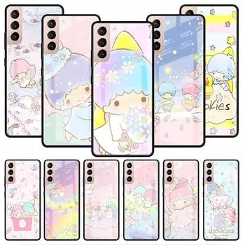Стеклянный чехол для Samsung Galaxy S22 S20 FE S21 Plus Phone Cover S10 5G S9 Note 20 Ultra 10 Lite Shell LittleTwinStars Samsung S20 5G