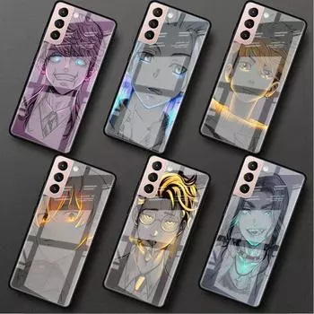 Стеклянный чехол для Samsung Galaxy S22 S20 FE S21 5G S10 S9 Plus Note 10 20 Lite закаленный чехол для телефона японское аниме Tokyo Revengers Leather