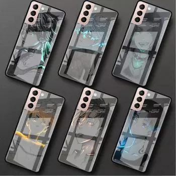 Стеклянный чехол для Samsung Galaxy S22 S20 FE S21 5G S10 S9 Plus Note 10 20 Lite закаленный чехол для телефона Tokyo Revengers Leather