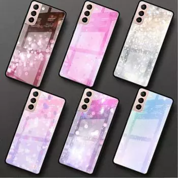 Стеклянный чехол для Samsung Galaxy S22 S20 FE S21 5G S10 S9 Plus Note 10 20 Lite закаленный чехол для телефона золотой бронзовый Leather