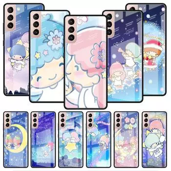 Стеклянный чехол для Samsung Galaxy S22 S20 FE S21 Plus, чехол для телефона S10 5G S9 Note 20 Ultra 10 Lite Shell LittleTwinStars Cute Samsung S20 5G