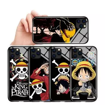 Стеклянный чехол для телефона для мальчиков iPhone Samsung Galaxy Infinix, ТПУ с мягким краем, модные противоударные чехлы с узорами японского аниме iPhone 11 Pro Max
