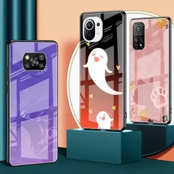 Стеклянный чехол для телефона Xiaomi Mi Poco X3 NFC 11 Lite 10T Pro 9T Note 10 10TLite M3 CC9, роскошный чехол для игры Genshin Redmi Note 10Pro