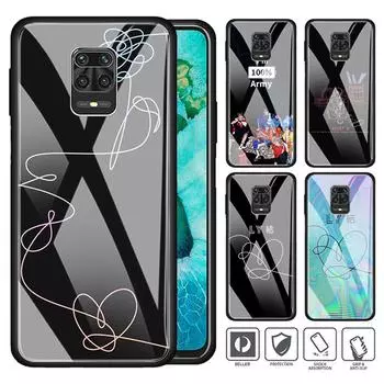 Стеклянный чехол для телефона Xiaomi Redmi Note 7 8 9 10 Pro 8T 9S 8A 9A 9C K20 K30 Pro, чехол Rap RM JIMIN JIN SUGA J HOPE, черные чехлы Redmi 7