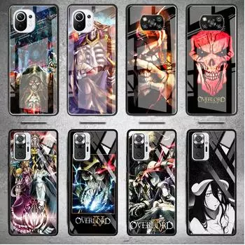 Стеклянный чехол для Xiaomi Mi Poco X3 NFC F3 11 Lite 11T 10T для Redmi Note 10 Pro 10 9 K40 8 9C, чехол для телефона Overlord Skull Anime Sac Redmi 9C