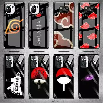 Стеклянный чехол для Xiaomi Poco X3 NFC 11 Lite 11T F3 M3 для Redmi Note 11 10 9 8 Pro 10S 9S 9A 9C, чехол для телефона с логотипом аниме Xiaomi Poco F3