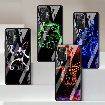 Стеклянный чехол для Xiaomi Poco X3 NFC 11 Lite 11T F3 M3 для Redmi Note 11 10 9 8 Pro 10S 9S 9A 9C, чехол для телефона аниме Pokemon Japan Xiaomi Poco F3