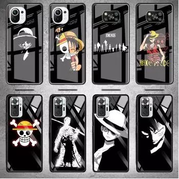 Стеклянный чехол для Xiaomi Poco X3 NFC 11 Lite 11T F3 M3 для Redmi Note 11 10 9 8 Pro 10S 9S 9A 9C чехол для телефона аниме черный Xiaomi Poco F3