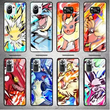 Стеклянный чехол для Xiaomi Poco X3 NFC 11 Lite 11T F3 M3 для Redmi Note 11 10 9 8 Pro 10S 9S 9A 9C, чехол для телефона с рисунком аниме Покемон Xiaomi Poco F3