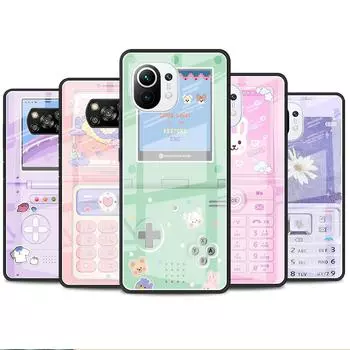 Стеклянный чехол для Xiaomi Poco X3 NFC 11 Lite 11T F3 M3 для Redmi Note 11 10 9 8 Pro 10S 9S 9A 9C чехол для телефона узор панели телефона Xiaomi Poco M3