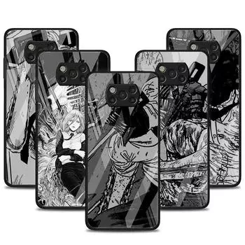 Стеклянный чехол для Xiaomi Poco X3 NFC 11 Lite 11T F3 M3 для Redmi Note 11 10 9 8 Pro 10S 9S 9A 9C, чехол для телефона с бензопилой, крутой человек Xiaomi Poco M3