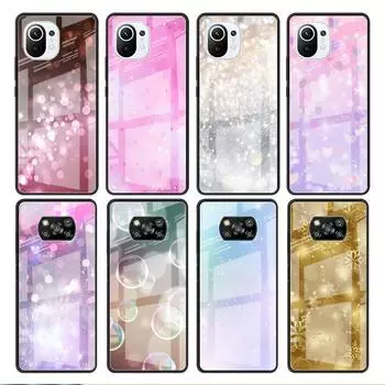 Стеклянный чехол для Xiaomi Poco X3 NFC 11 Lite 11T F3 M3 для Redmi Note 11 10 9 8 Pro 10S 9S 9A 9C чехол для телефона золотой бронзовый Redmi Note 9S