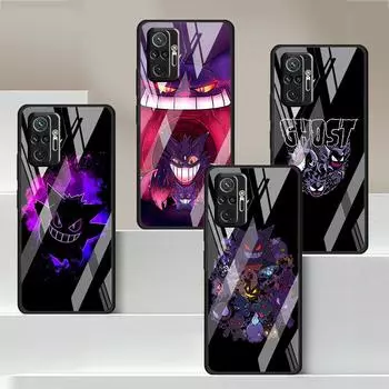 Стеклянный чехол для Xiaomi Poco X3 NFC 11 Lite 11T F3 M3 для Redmi Note 11 10 9 8 Pro 10S 9S 9A 9C, чехол для телефона Pokemon Gengar Xiaomi Poco F3