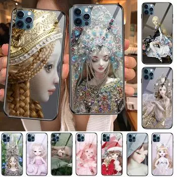 Стеклянный чехол Krajews Creepy Dolls для iPhone 13 12 11 Pro Max 12Pro XS Max XR X 7 8 Plus SE 2020, мини-чехол с закаленной задней панелью iphone 12 Pro Max