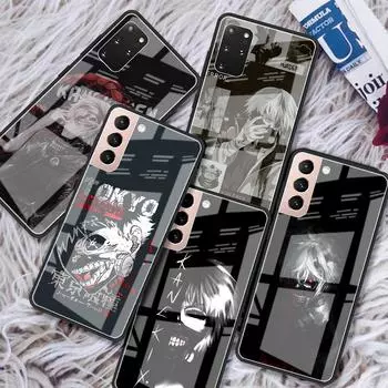 Стеклянный чехол с аниме «Токийский гуль» для Samsung Galaxy S20 FE S21 Plus S10 S9 Note 10 Lite 20 Ultra 9 S8 S10e, модный чехол для телефона Lunda Samsung S21