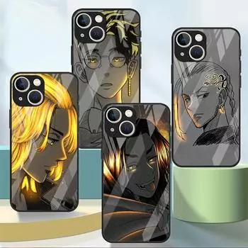 Стеклянный чехол с японским аниме «Токио Мстители» для Apple iPhone 14 13 Pro 11 12 7 8 Plus SE 2022 XR X XS Max 6 6S, закаленный чехол для телефона iPhone 14 Plus