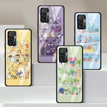 Стеклянный чехол с рисунком аниме «Покемон» для Xiaomi Mi Poco X3 NFC F3 11T 11 Lite Funda для Redmi Note 11 Pro 10 9 8 9C K40, чехол для телефона Mi 10T