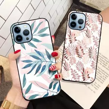 Стеклянный чехол с сусальным розовым золотом для Iphone 14 13 11 12 Pro Max Mini Xs Xr X 7 8 6s Plus Se 2022 Роскошный защитный чехол Capinha For iphone SE 2022