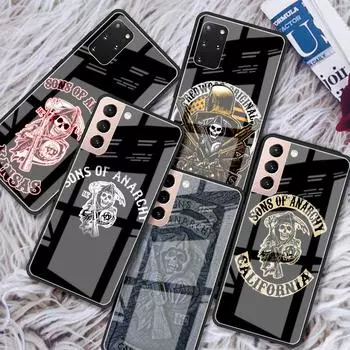 Стеклянный чехол «Сын анархии» для Samsung Galaxy S20 FE S21 Plus S10 S9 Note 10 Lite 20 Ultra 9 S8 S10e, модный чехол для телефона Lunda Samsung S21