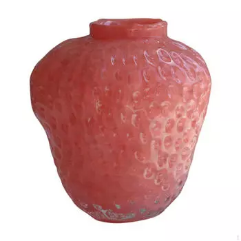 Стеклянный цветочный горшок для обеденного стола с дизайном клубники розовый