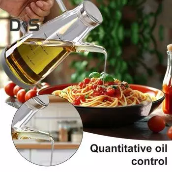 Стеклянный диспенсер для масла с носиком без капель 550/750/1000 мл Большая емкость для масла Термостойкий диспенсер для масла и уксуса Контейнер Бутылки для кухни 550ML 1pc