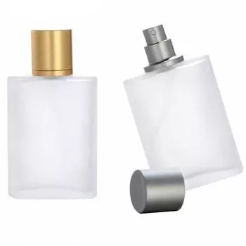 Стеклянный флакон для духов с завинчивающейся крышкой, обработанный пескоструйным аппаратом, флакон для спрея с жидкостью, пустая бутылка, флакон-диспенсер, пустой флакон для косметики с мелким распылителем 30ml серый
