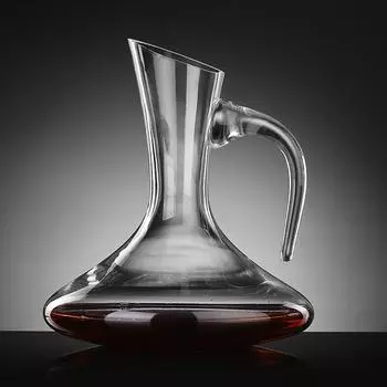 Стеклянный графин для вина с ручкой, кристально чистый графин для красного вина, подарки любителям вина, графин для вина