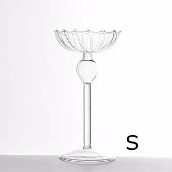 Стеклянный художественный подсвечник, подсвечник в форме чашки, скандинавский стиль, реквизит для фотосъемки вечеринок, атмосфера ужина при свечах, домашний декор