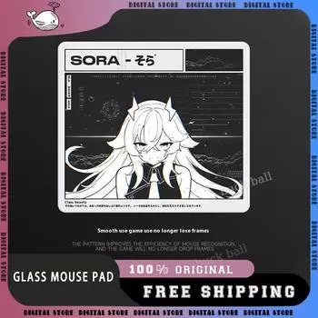 Стеклянный игровой коврик для мыши ATOM коврик для мыши с индивидуальным узором из закаленного стекла улучшенный гладкий игровой коврик для стола аксессуары для офиса и киберспорта 250x250mm