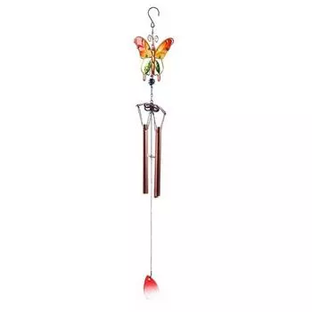 Стеклянный колокольчик-бабочка, часы, подвеска, колокольчик, трубка, домашний сад, дверь, настенный декор 2#